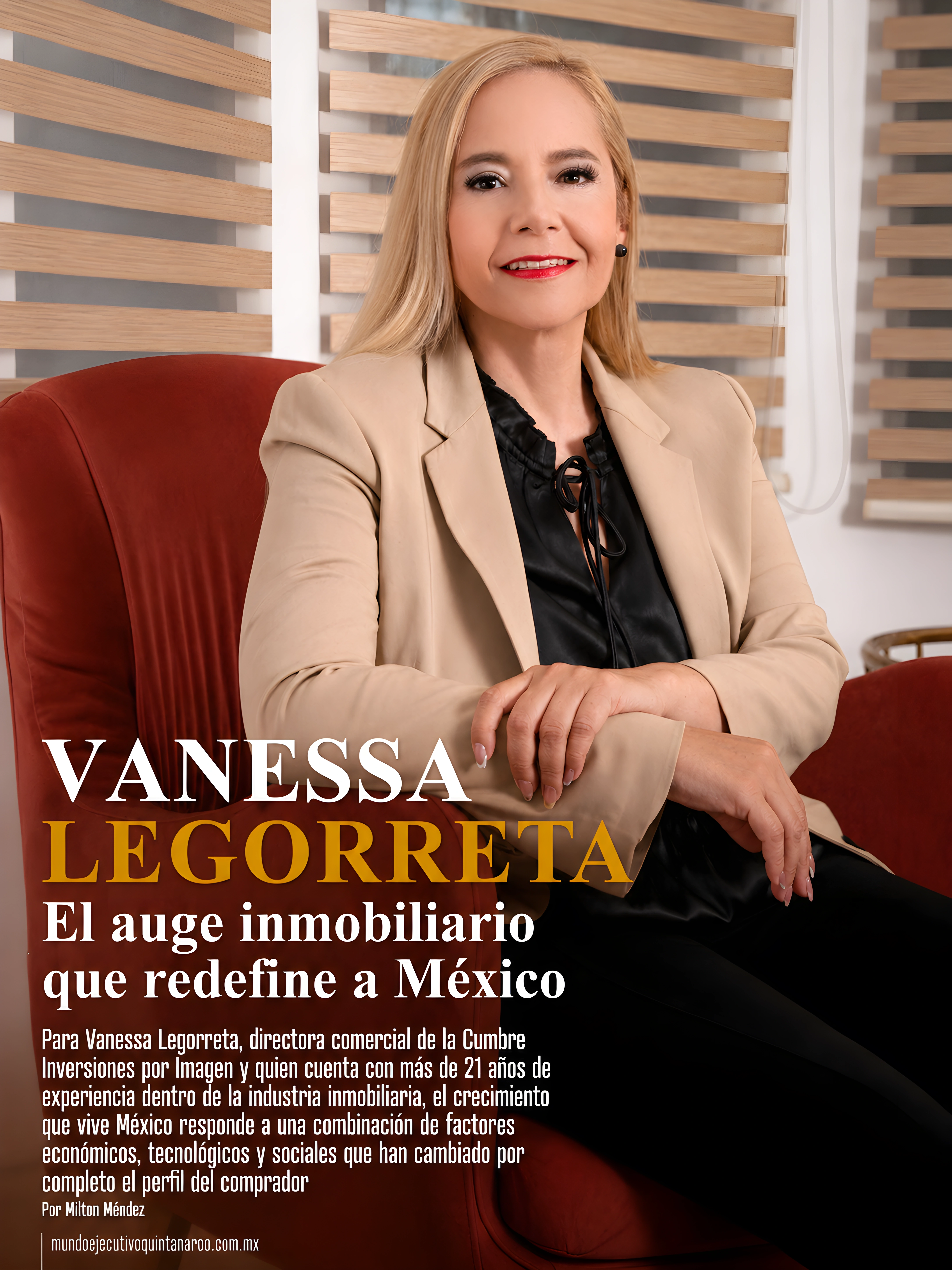 Apertura de la entrevista a Vanessa Legorreta en Mundo Ejecutivo Quintana Roo